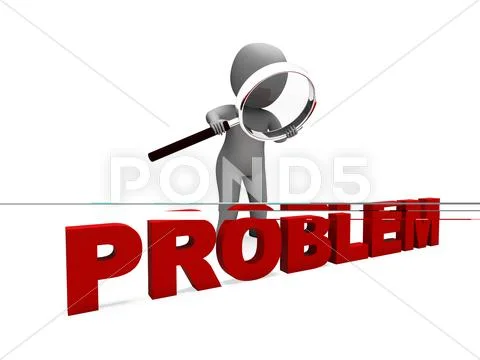 Problem character means difficulty dispute or trouble Stock Illustration