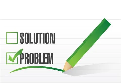 Problem check mark illustration design Illustrazione stock
