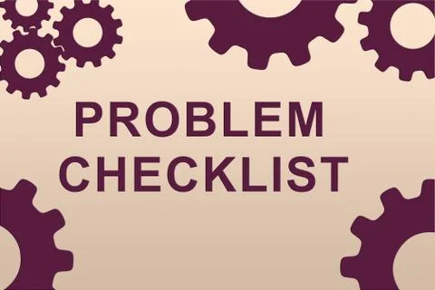 PROBLEM CHECKLIST concept Stock Photos