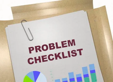 PROBLEM CHECKLIST concept Stock Photos