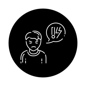 Problem child color line icon. Emotional instability. Stock Illustration