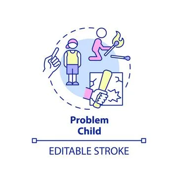 Problem child concept icon 스톡 일러스트