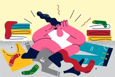 Problem of choice and frustration concept Illustrazione stock