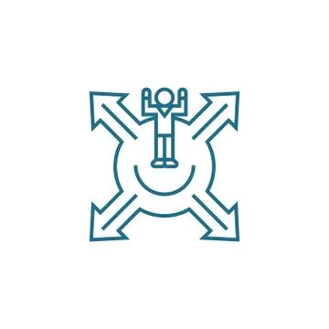 Problem of choice linear icon concept. Problem of choice line vector sign Stock Illustration