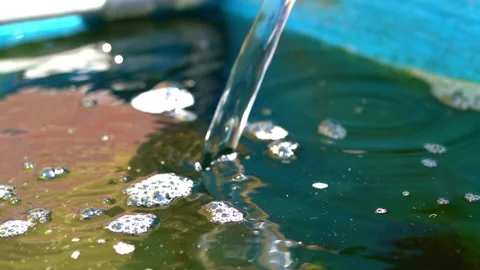 Problem of clean water pollution in modern society, chemical impurities in water Stock Footage 211396164