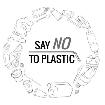 The problem of cleaning and separation of garbage Stock Illustration