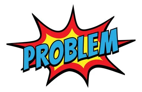 PROBLEM Comic Book Pop Art Speech Bubble Graphic Stock Illustration