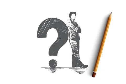 Problem concept. Hand drawn isolated vector. 스톡 일러스트