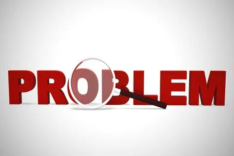 Problem concept icon means difficulty challenge or dilemma - 3d Stock Illustration
