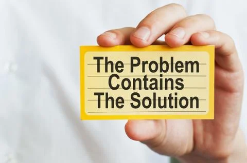 The Problem Contains The Solution Stock Photos