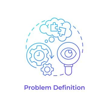 Problem definition blue gradient concept icon イラスト素材