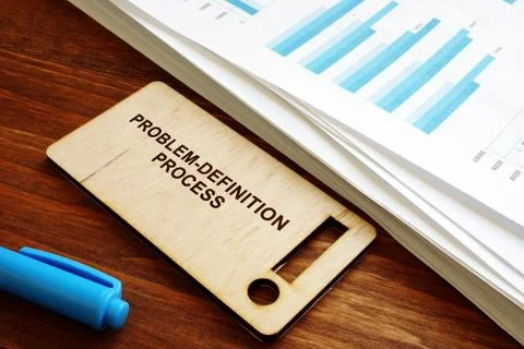 The Problem Definition Process and documents with report. 写真素材