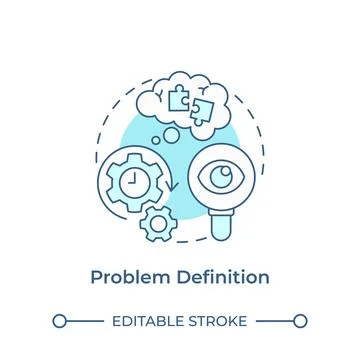 Problem definition soft blue concept icon Illustrazione stock