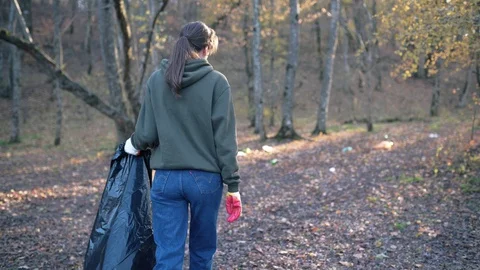 The problem is the environment. Altruism and clearing the forest of plastic Stock Footage 124156009