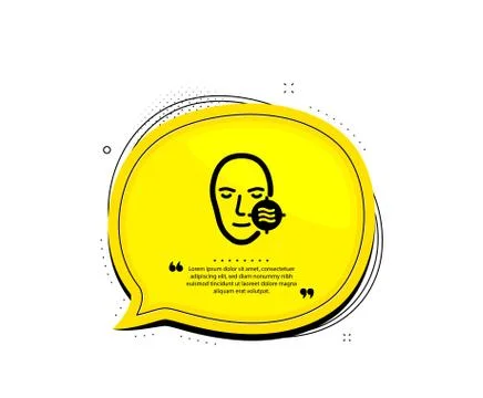 Problem face skin icon. Need facial care sign. Vector Stock Illustration