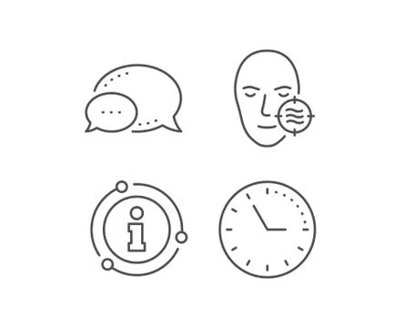 Problem face skin line icon. Need facial care sign. Vector Stock Illustration