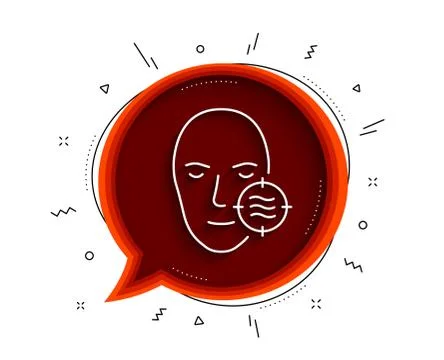 Problem face skin line icon. Need facial care sign. Vector Ilustración de archivo