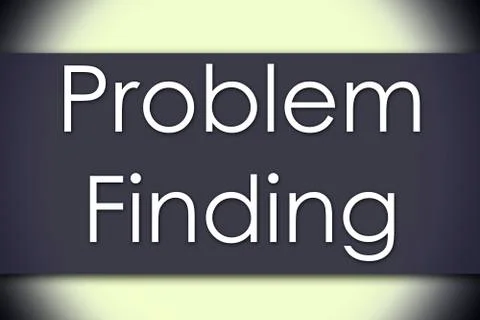 Problem Finding - business concept with text Illustrazione stock