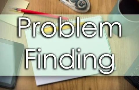 Problem Finding -  business concept with text Stock Illustration