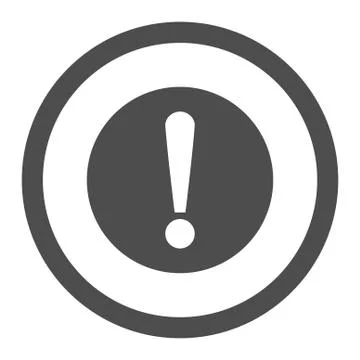 Problem flat gray color rounded raster icon Illustrazione stock