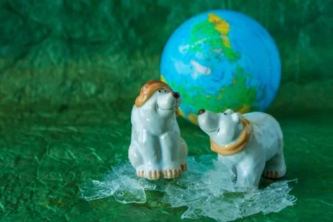 The problem is global warming. glacier melting and climate change Stock Photos
