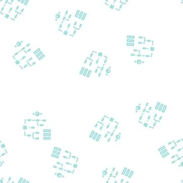 Problem hierarchy vision glyph seamless pattern Illustrazione stock