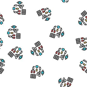 Problem hierarchy vision vector seamless pattern Illustrazione stock