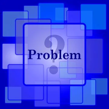Problem icon. Internet button on abstract background.. Illustrazione stock