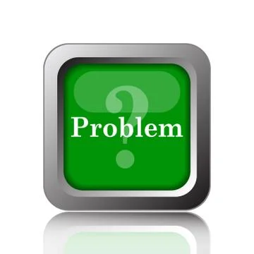 Problem icon. Internet button on black background.. Stock Illustration