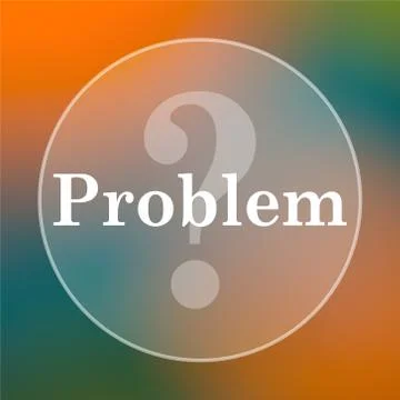 Problem icon. Internet button on colored  background.. Stock Illustration