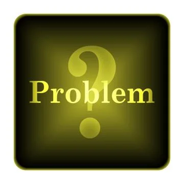 Problem icon. internet button on white background.. Stock Illustration