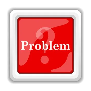Problem icon. internet button on white background.. Stock Illustration