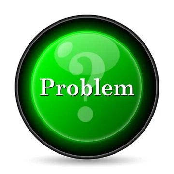  problem icon. internet button on white background.. Stock Illustration