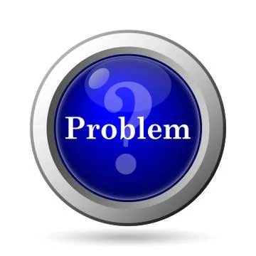 Problem icon. Internet button on white background.. Stock Illustration