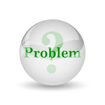 Problem icon. Internet button on white background.. Stock Illustration