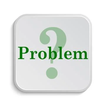 Problem icon. Internet button on white background.. Stock Illustration