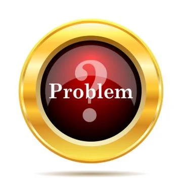 Problem icon. Internet button on white background.. Stock Illustration