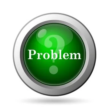 Problem icon. Internet button on white background. Stock Illustration