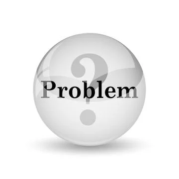 Problem icon. Internet button on white background. Illustrazione stock