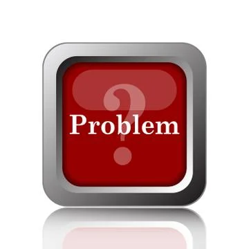 Problem icon. Internet button on white background. Stock Illustration