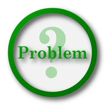 Problem icon. Internet button on white background.. Stock Illustration