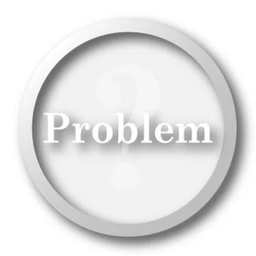 Problem icon. Internet button on white background.. Stock Illustration