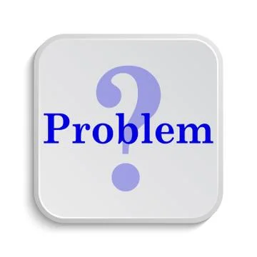 Problem icon. Internet button on white background.. Stock Illustration