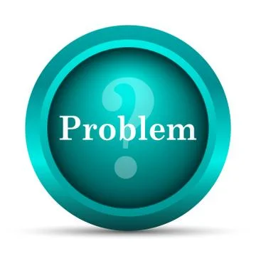 Problem icon. Internet button on white background.. Stock Illustration