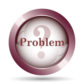 Problem icon. Internet button on white background.. Stock Illustration