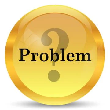 Problem icon. Internet button on white background.. Stock Illustration
