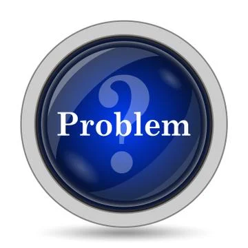 Problem icon. Internet button on white background.. Stock Illustration