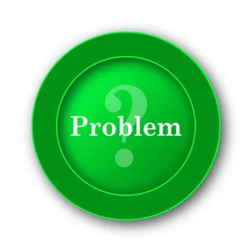 Problem icon. Internet button on white background.. Stock Illustration