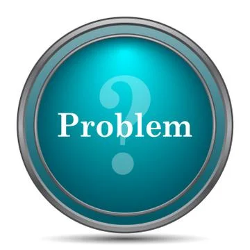 Problem icon. Internet button on white background.. Stock Illustration