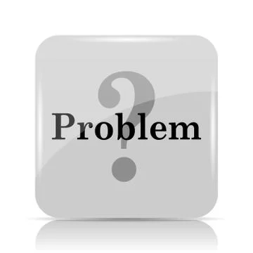 Problem icon. Internet button on white background.. Stock Illustration